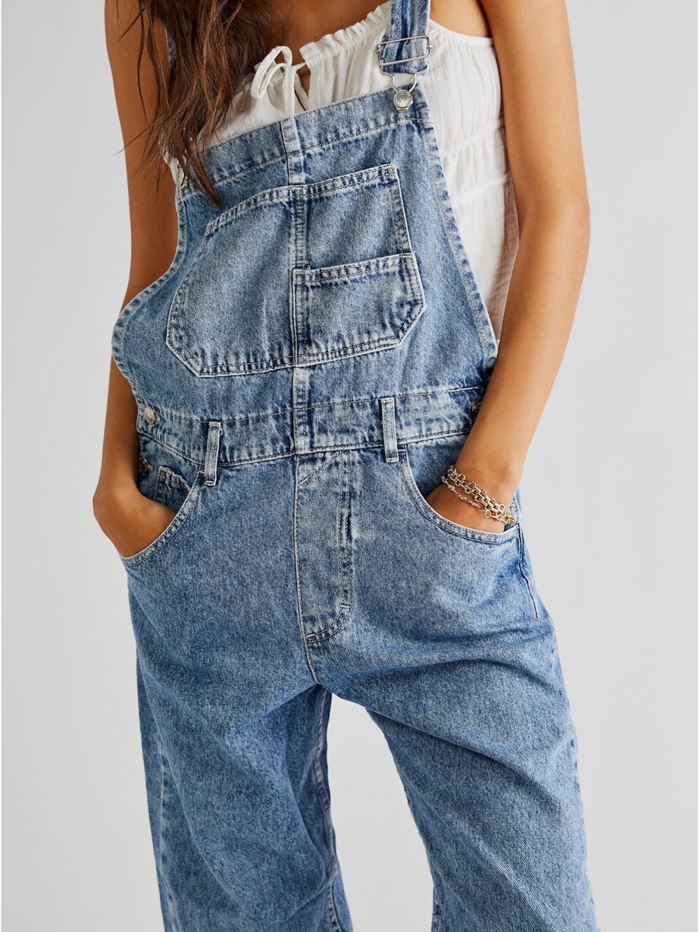 We the Free denim ziggy overall